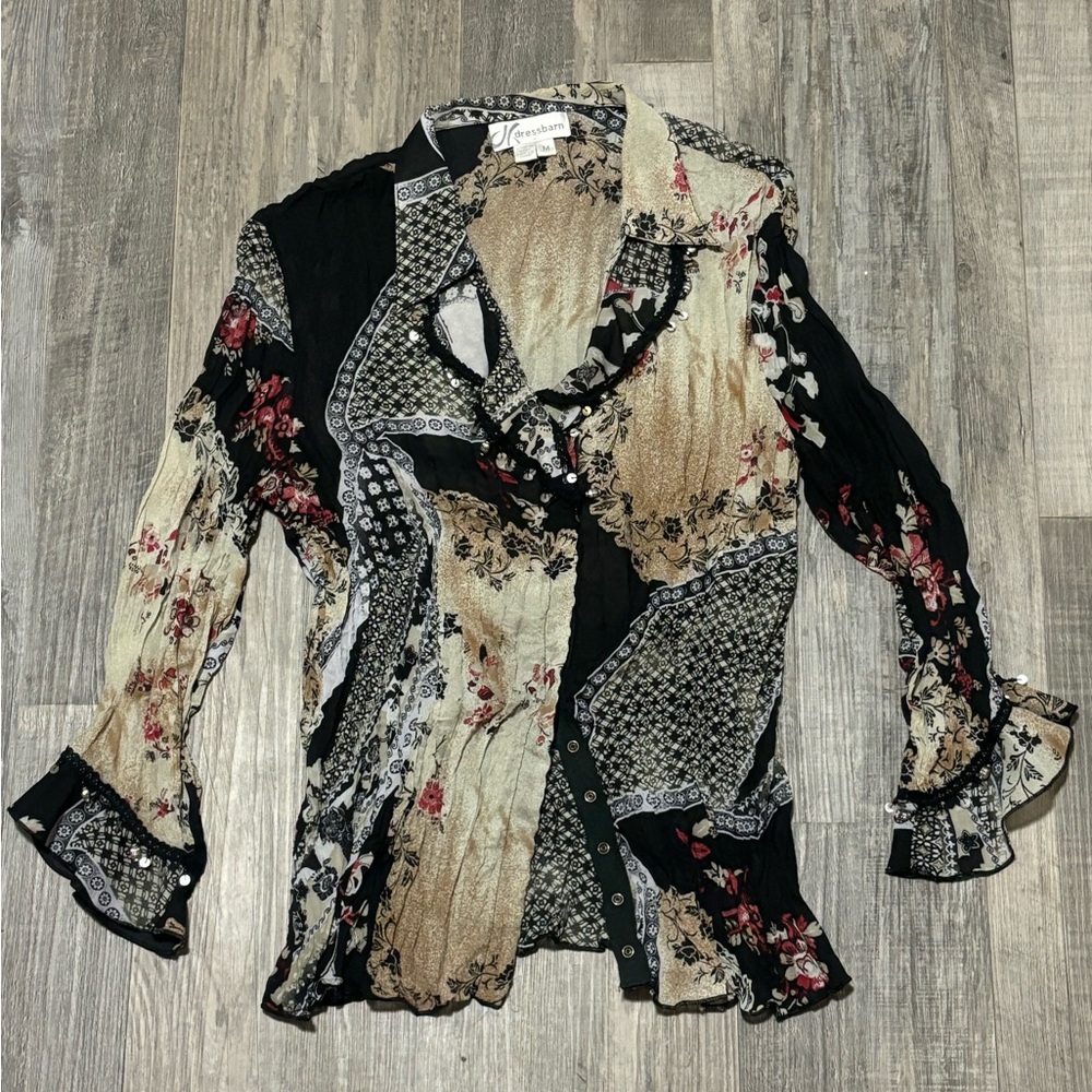 Dress Barn Ruffled Button-Front Women’s Blouse